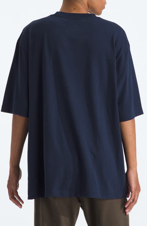 The North Face Essential Oversize Cotton T-shirt In Blue