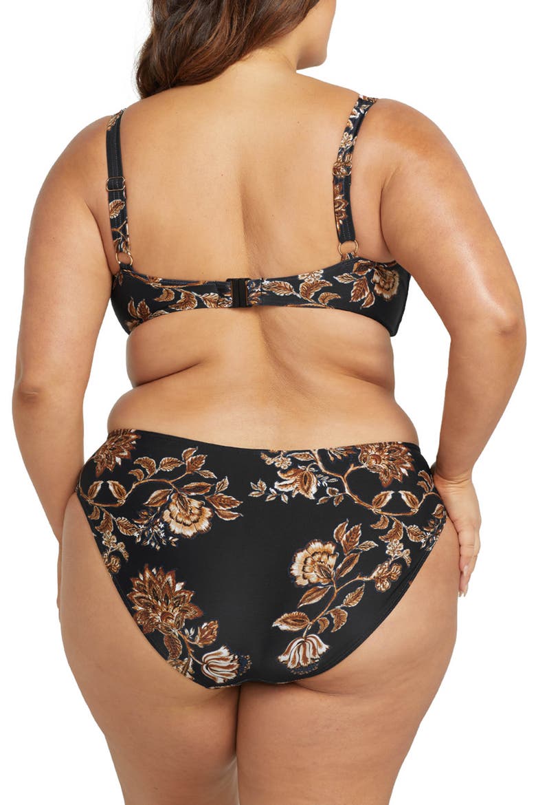 Chantique Monet Curve Bikini Bottoms, Alternate, color, BLACK