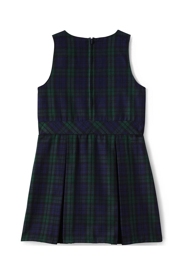 Girls Plus Top of Knee Plaid Jumper, Alternate, color, Classic Navy/Evergreen Plaid