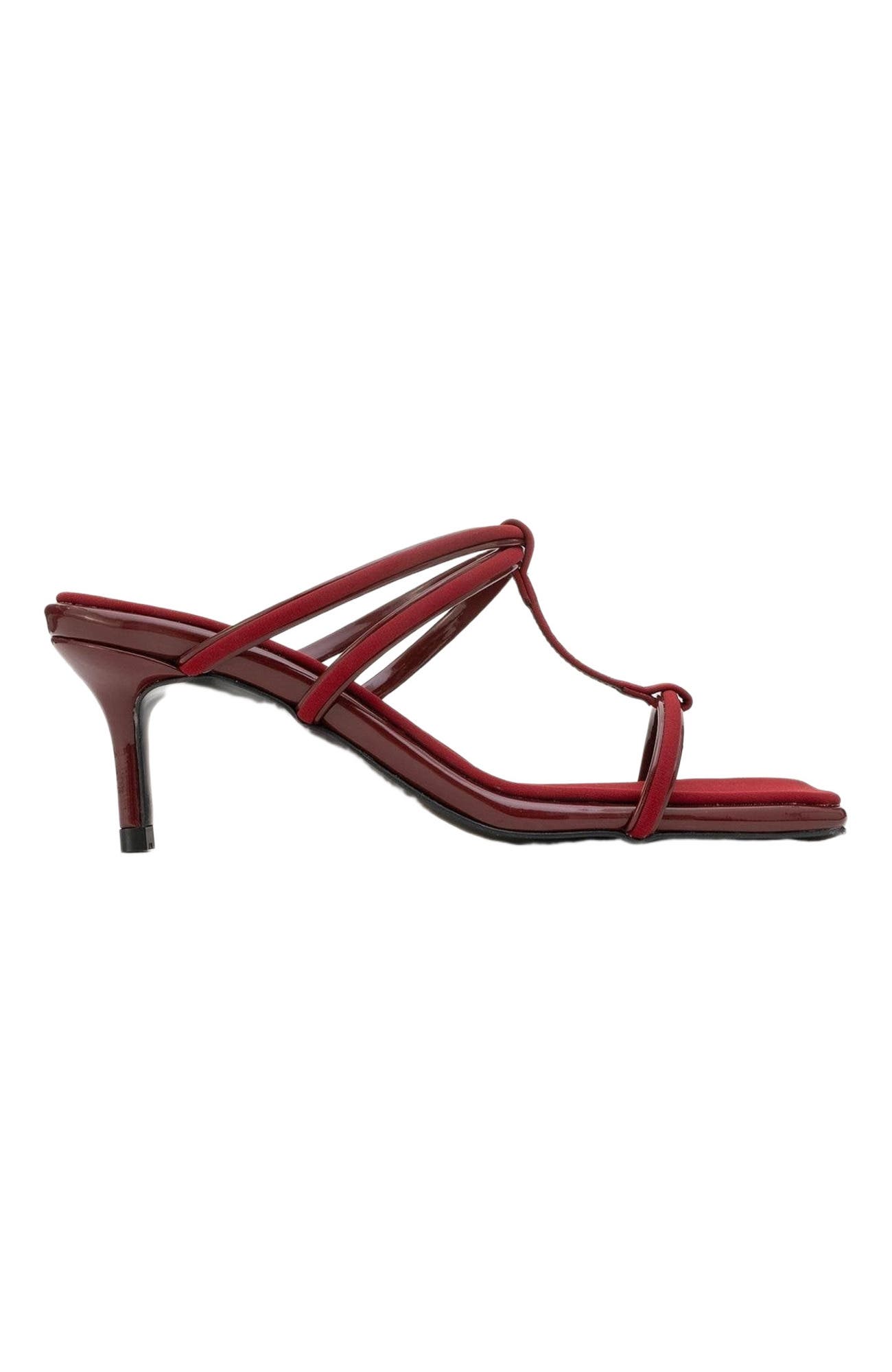 Mocha Strap Heel Sandal, Alternate, color, Burgundy Faux Leather