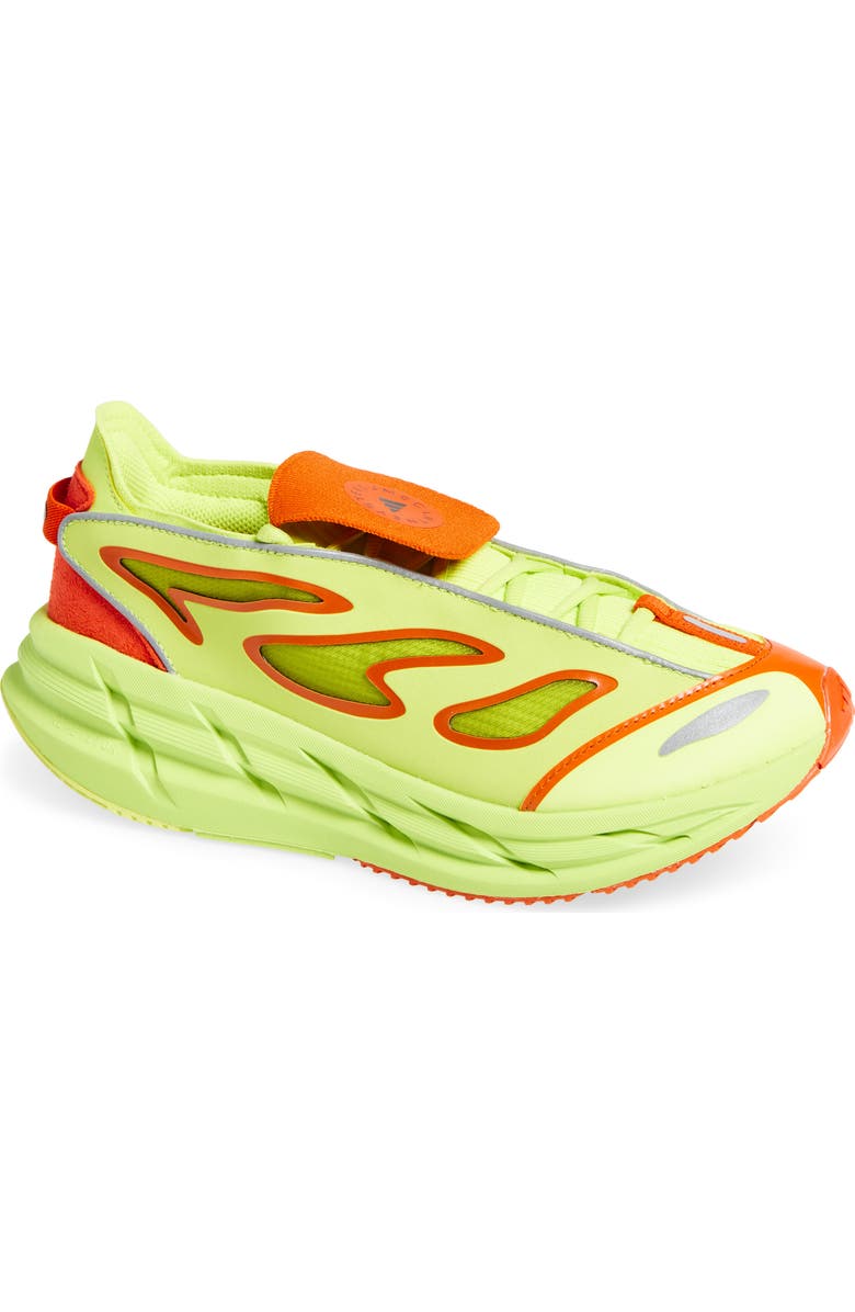 adidas by Stella McCartney Adistar Running Shoe, Main, color, Orange/ Preloved Lime/ Black