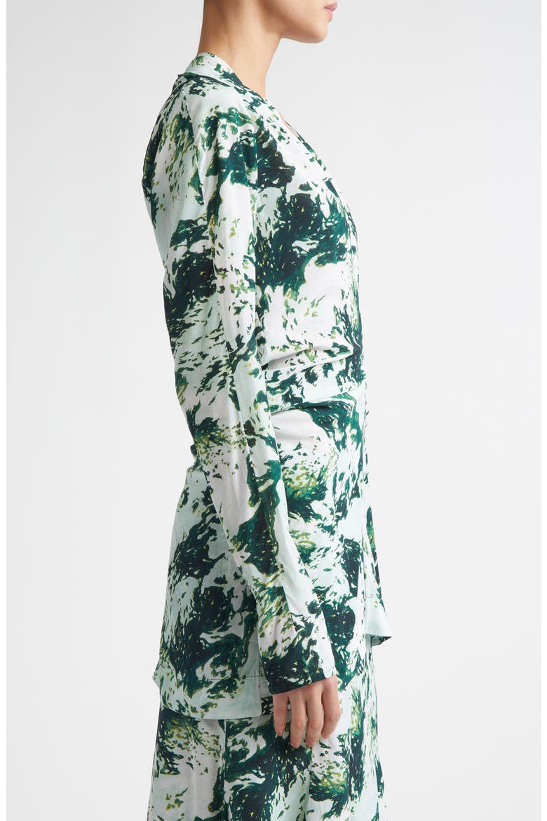 Adela Print Long Sleeve Top, Alternate, color, DARK GREEN MULTI