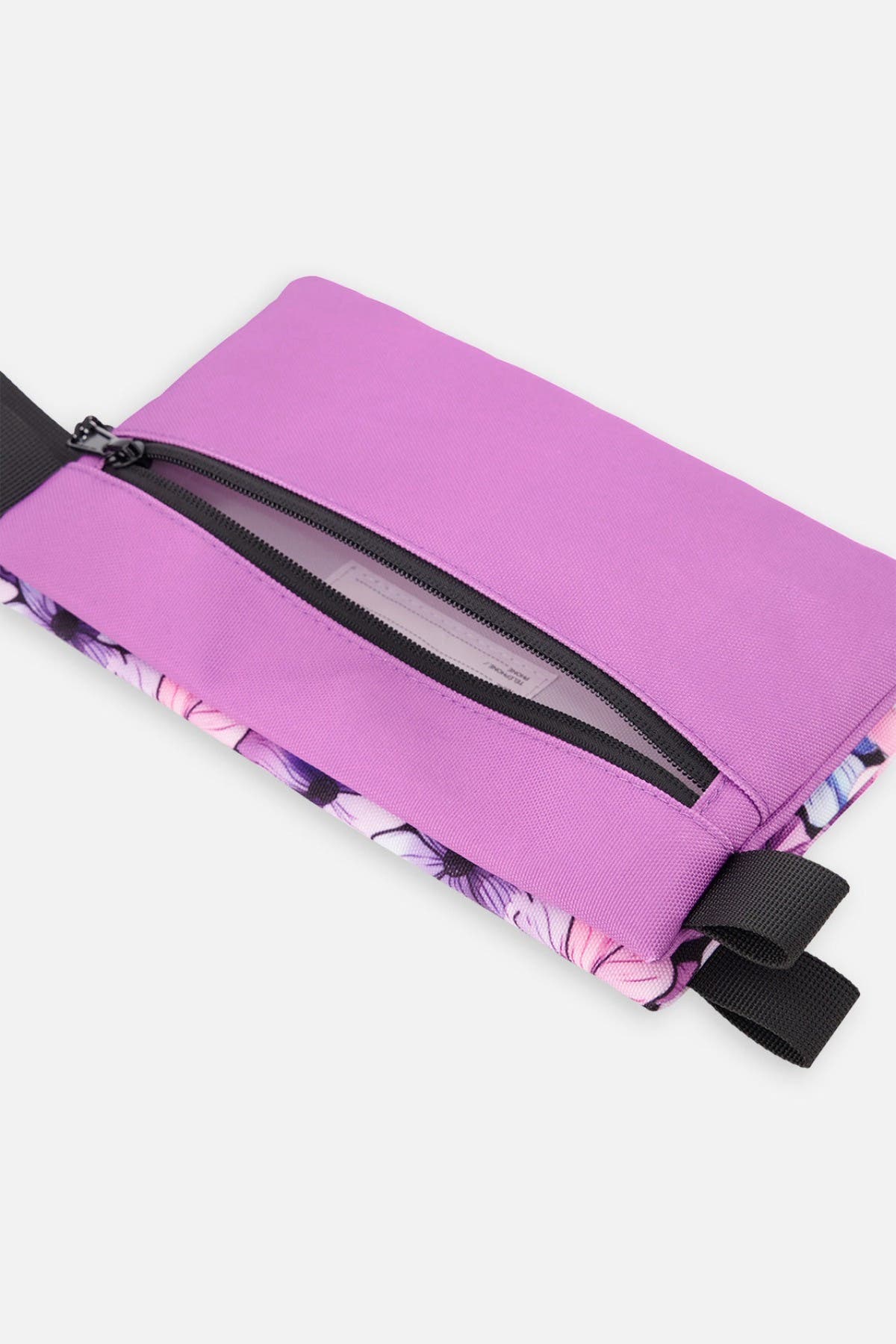 Deux par Deux Floral Compact Functional Charming Pencil Case, Alternate, color, Black Floral Print
