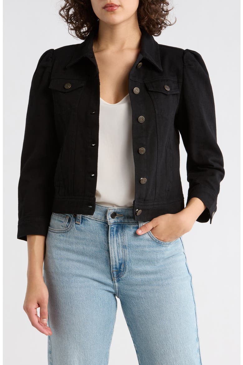Averill Denim Jacket, Main, color, BLACK