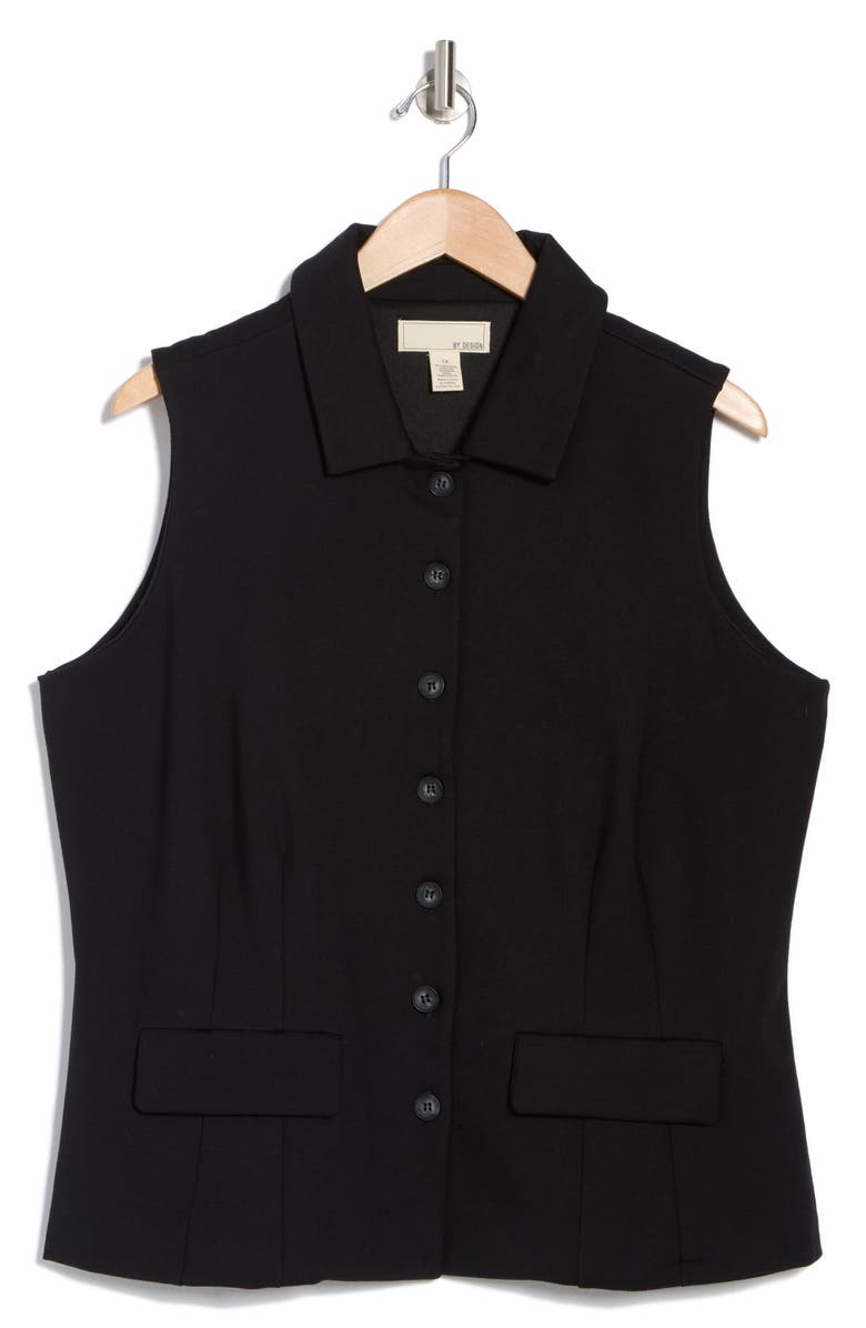 BY DESIGN Ponte Vest, Alternate, color, Black
