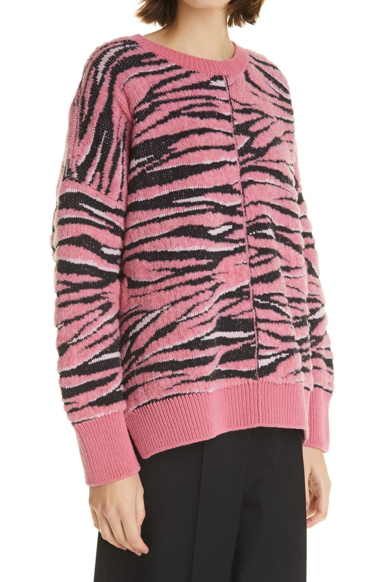 Stella McCartney Animal Jacquard Wool Blend Sweater, Alternate, color,
