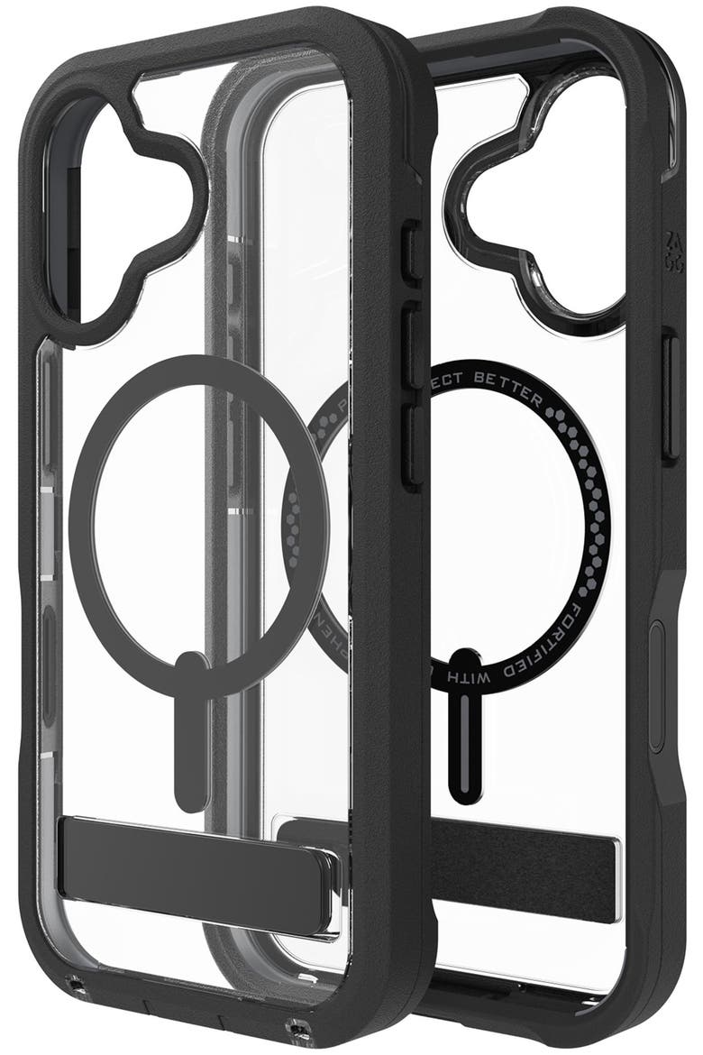 Rainier Snap MagSafe Case with Kickstand for Apple iPhone 17, Alternate, color, Black