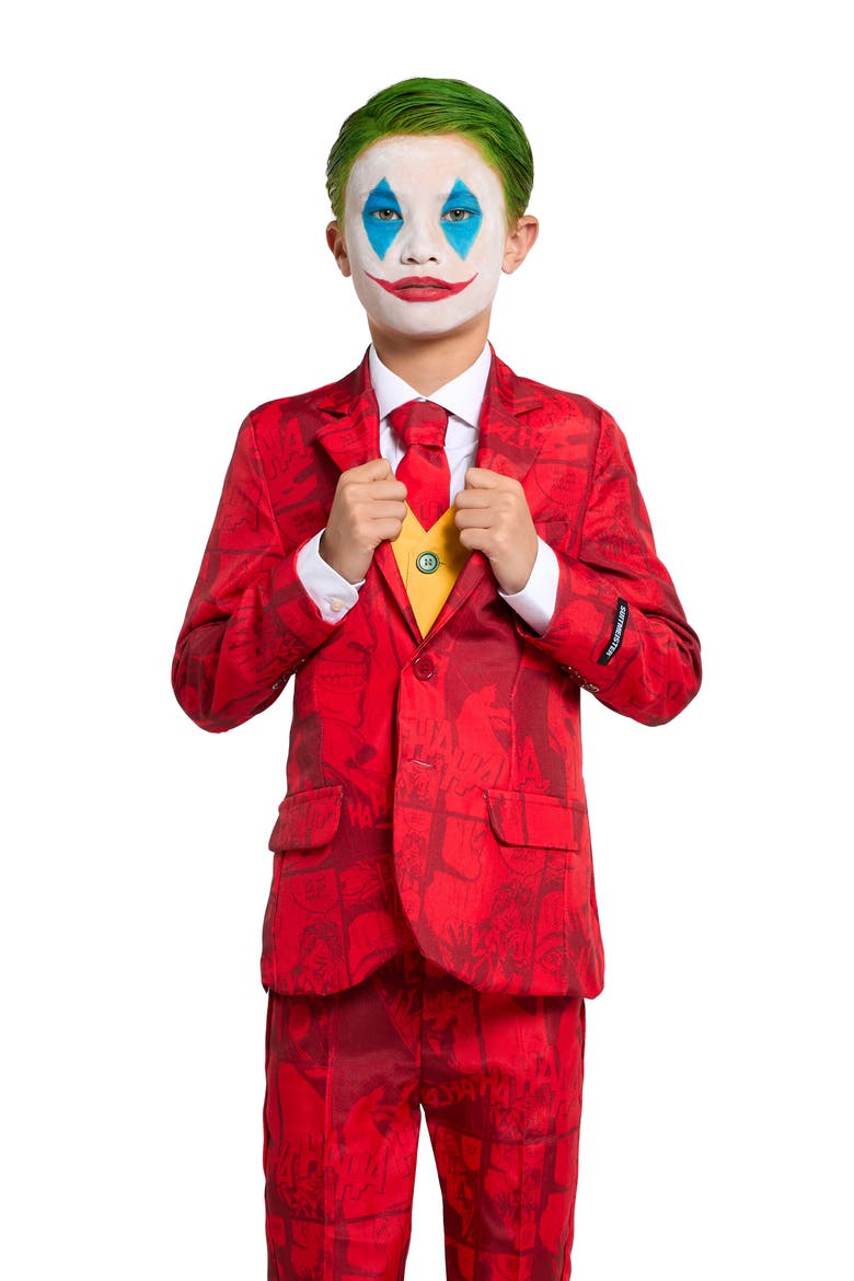 SUITMEISTER Kids' Joker Three-Piece Suit and Tie, Alternate, color, RED