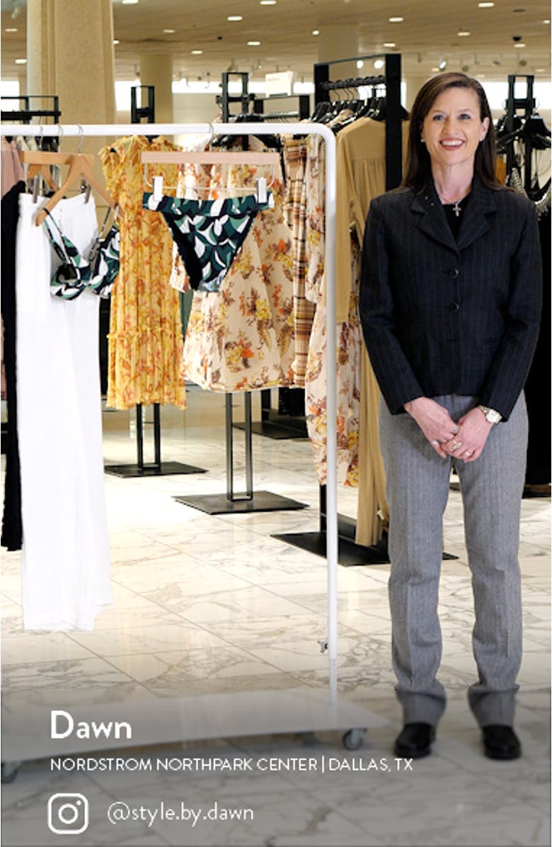 High Cut Abstract Print Bikini Bottoms, sales video thumbnail