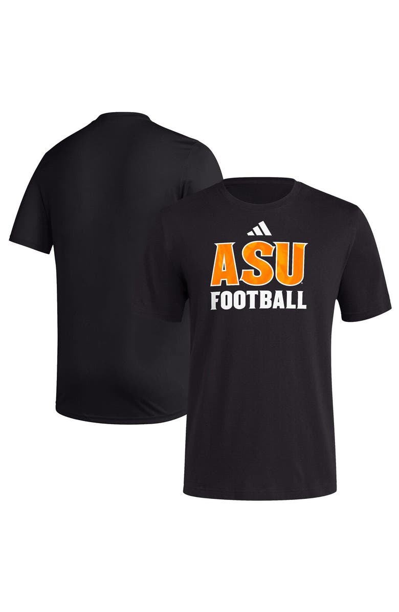 adidas Men's adidas Black Arizona State Sun Devils Sideline Strategy Glow Pregame T-Shirt, Main, color,