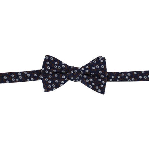 Metallic Flowers and Leaves Bowtie