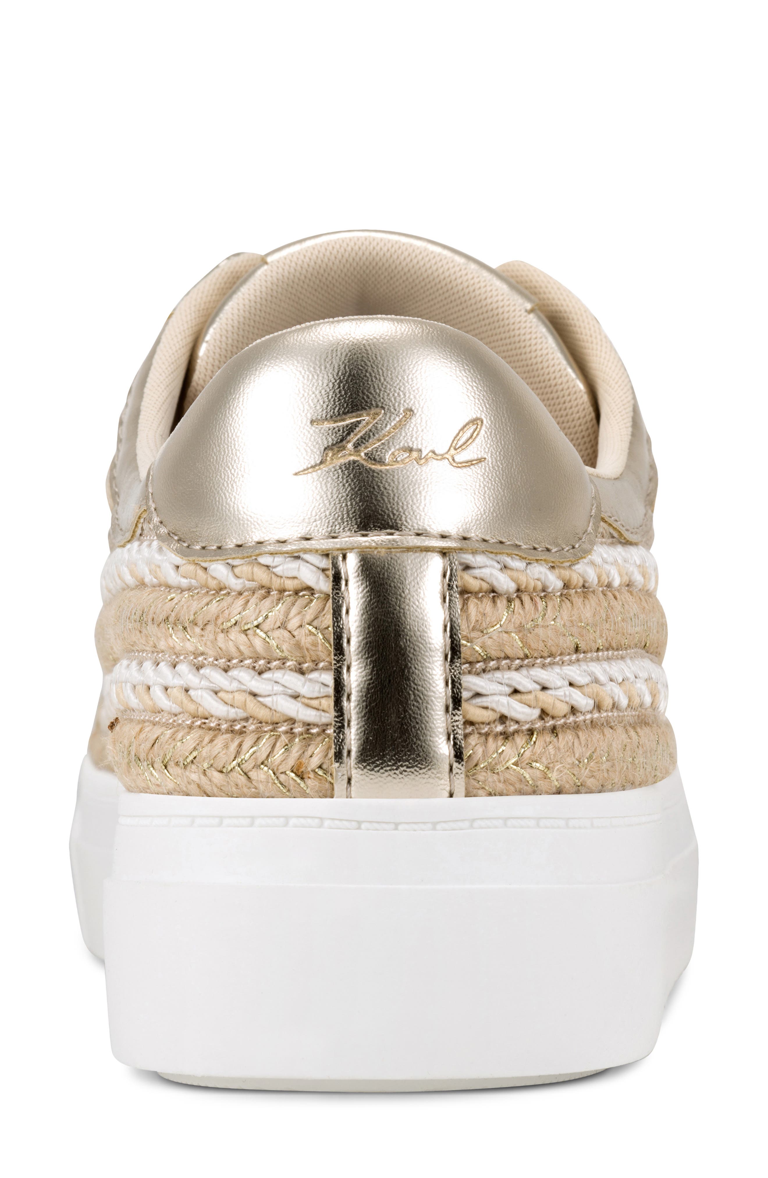 KARL LAGERFELD PARIS Cate Sneaker, Alternate, color, Natural/ White Gold