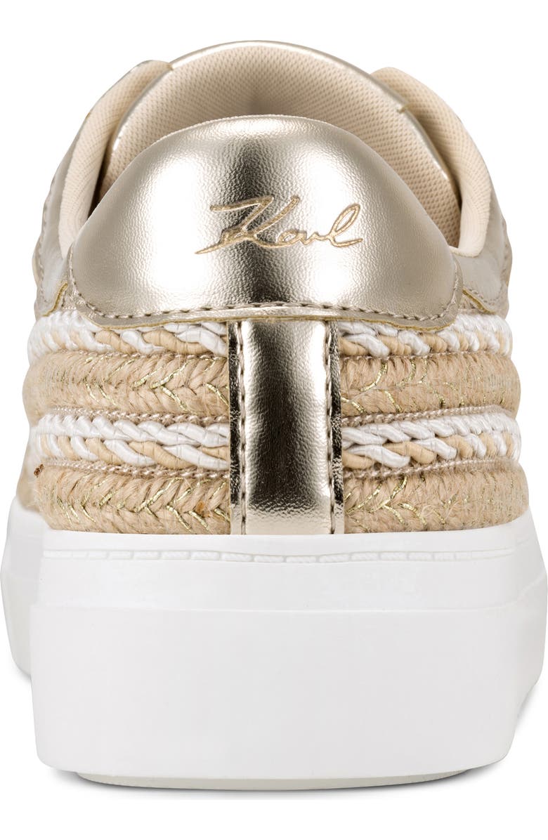 KARL LAGERFELD PARIS Cate Sneaker, Alternate, color, Natural/ White Gold