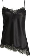 Open Edit Lace Trim Satin Camisole