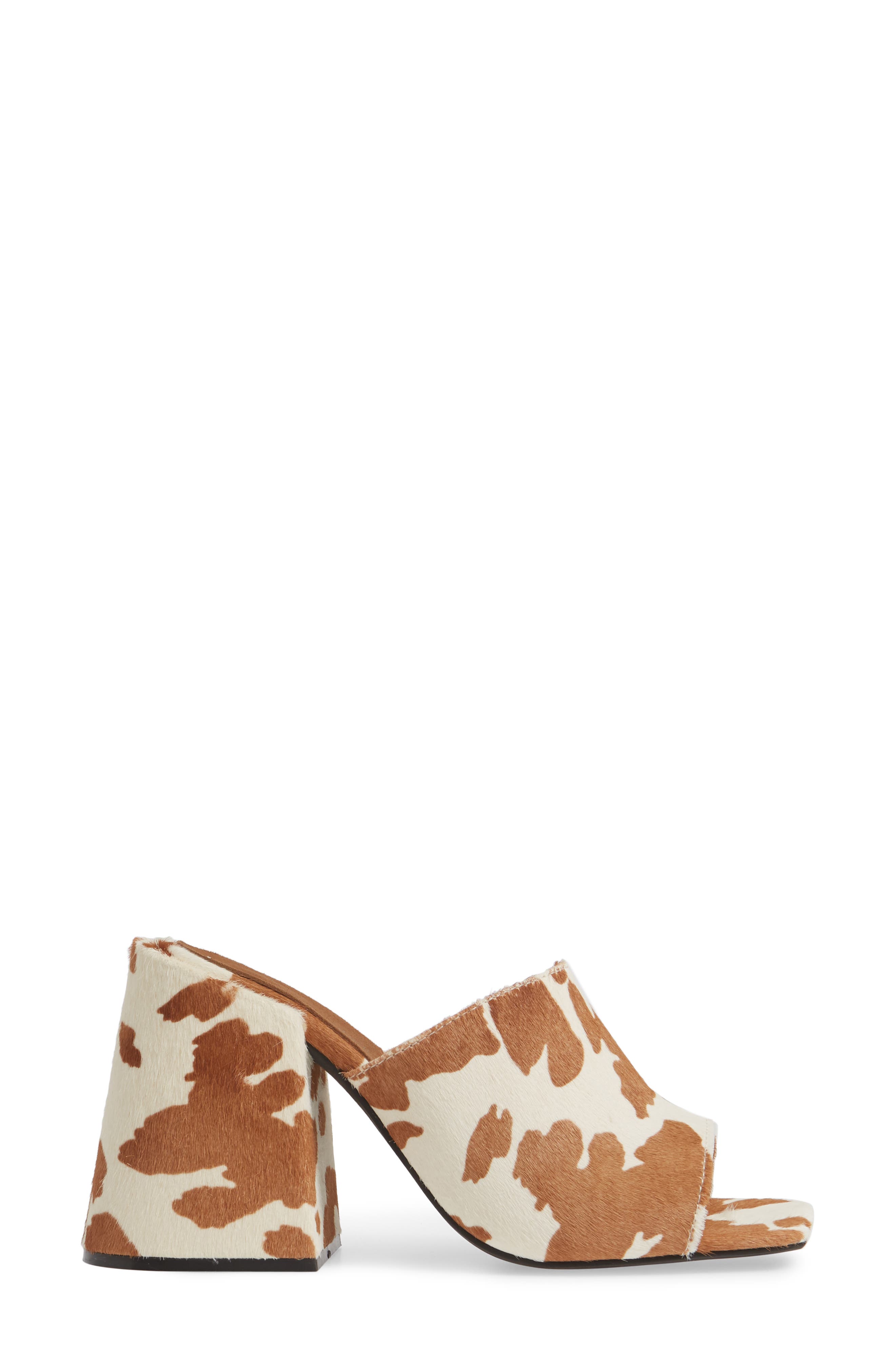 Jeffrey Campbell Colossal Big Heel Genuine Calf Hair Mule, Alternate, color, 