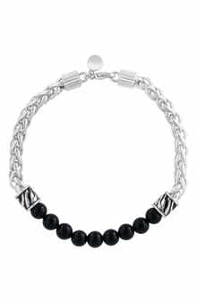 EFFY Sterling Silver Beaded Onyx Bracelet
