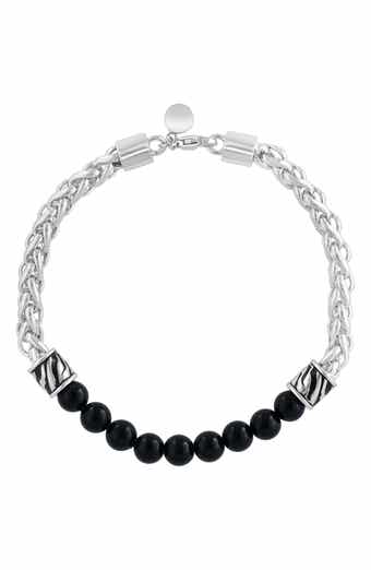 EFFY Sterling Silver Beaded Onyx Bracelet