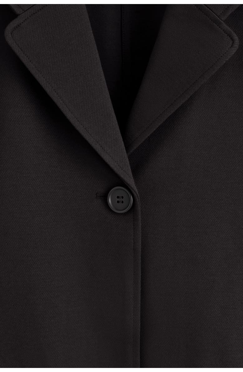 COS Twill-jersey Short-sleeved Blazer, Alternate, color, Black