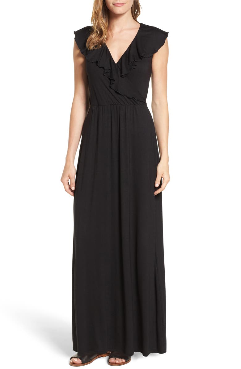 Loveappella Ruffle Maxi Dress, Main, color, 