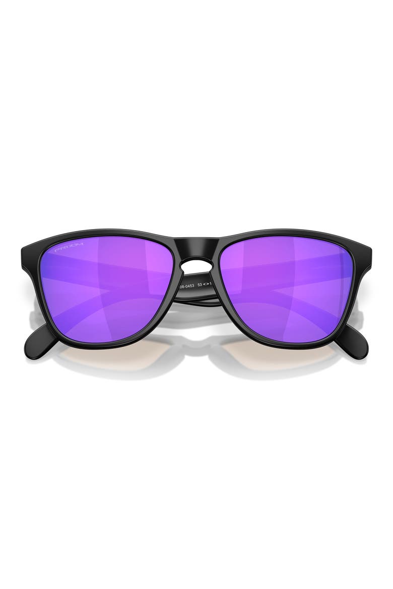 Prizm™ Sapphire 53mm Round Sunglasses, Alternate, color, MATTE BLACK / PRIZM VIOLET