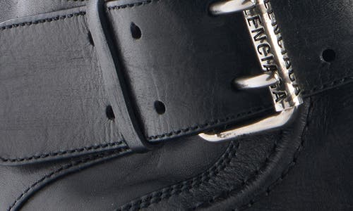 Balenciaga Mid-calf Leather Boots Rubber Sole In Black