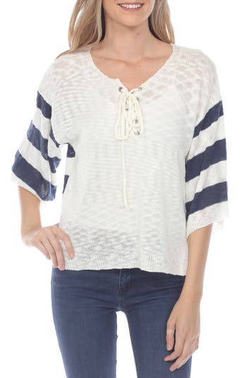 RAIN AND ROSE RAIN AND ROSE STRIPE KNIT TOP 