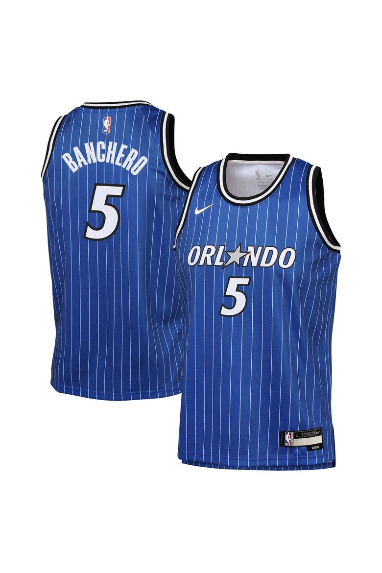 Youth Nike Paolo Banchero Blue Orlando Magic Icon Edition Swingman Jersey, Main, color, Blue