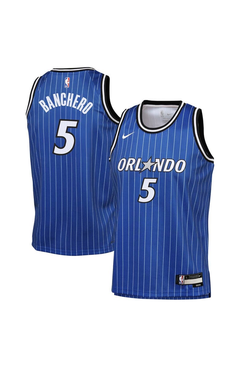 Nike Youth Nike Paolo Banchero Blue Orlando Magic Icon Edition Swingman Jersey, Main, color, Blue