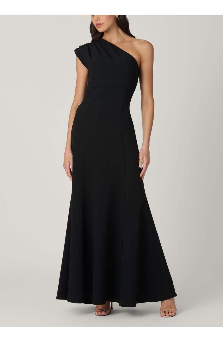 Shoshanna Midnight McKenna Stretch Crepe Dress, Main, color, Jet