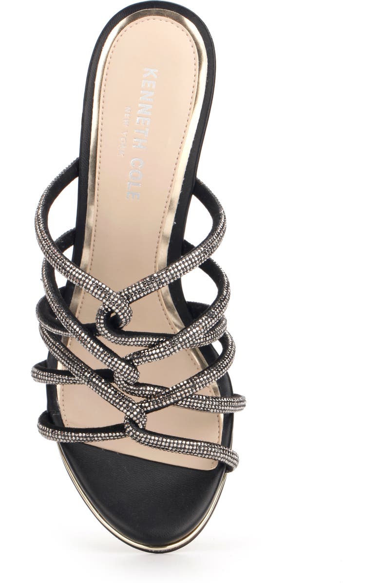 Kenneth Cole New York Brooke Jewel Twist Sandal, Alternate, color, Hematite