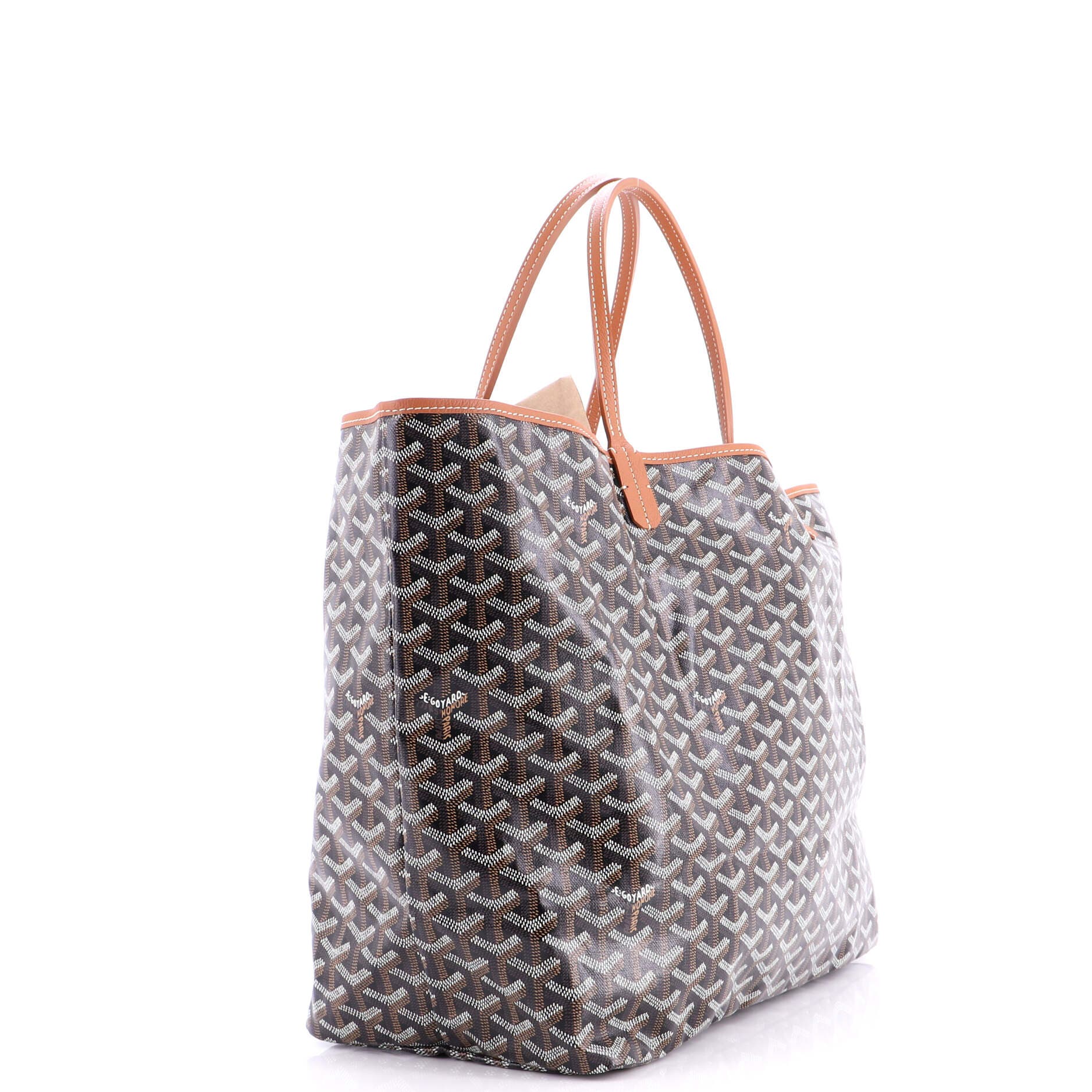 Pre-Owned Goyard Saint Louis Tote Coated Canvas GM, Alternate, color, Brown