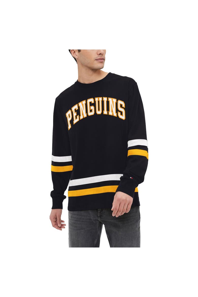 Men's Tommy Hilfiger Black Pittsburgh Penguins Nolan Long Sleeve T-Shirt, Alternate, color, Black