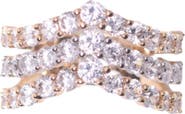 maje Two-tone rhinestone ring