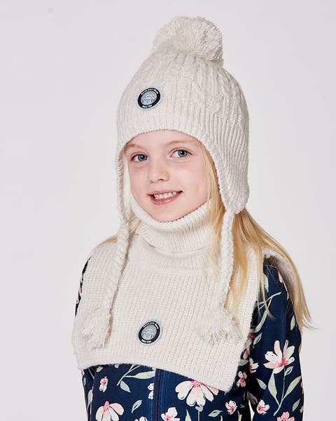 Kids Gender Inclusive Lined Winter Hat with Pompom (Toddler, Little Kid & Big Kid)