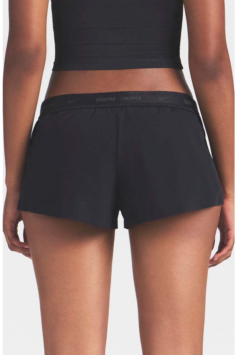 Stretch Nylon Runner Shorts, Alternate, color, NSKM OBSIDIAN