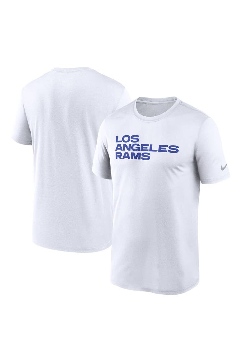 Men's Nike White Los Angeles Rams Primetime Legend Wordmark Performance T-Shirt, Alternate, color, White