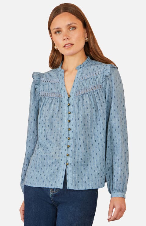 Cotton Lace Detail Shirt