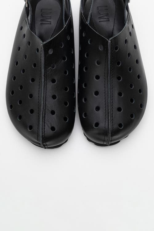Forever & Always Shoes Justa Leather Clogs In Black Leather