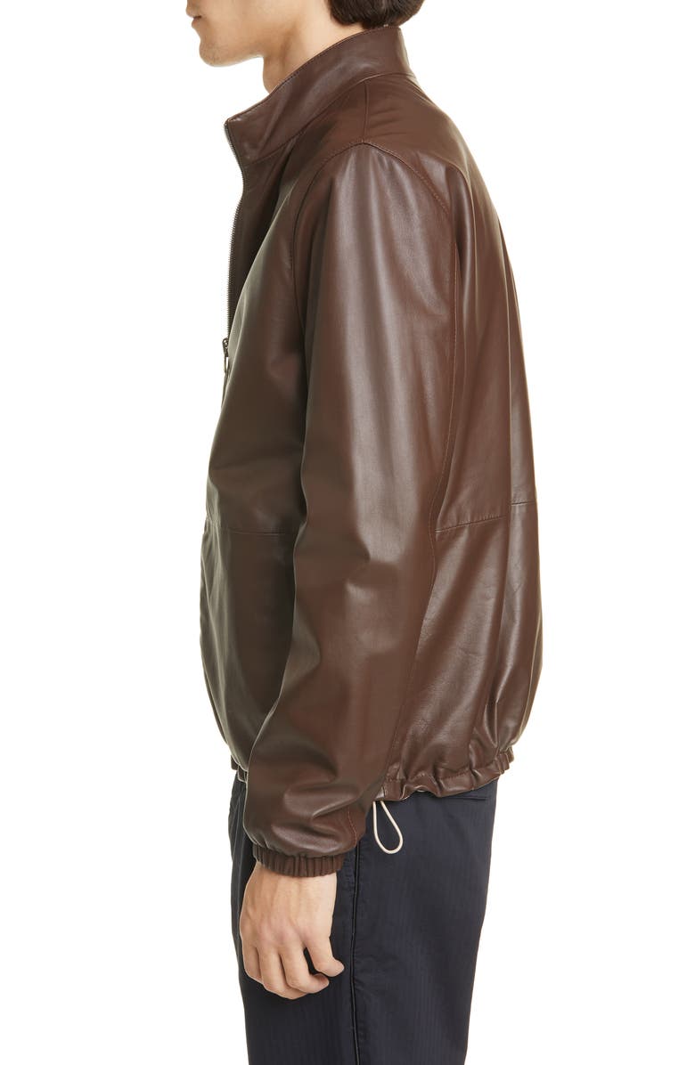 Eleventy Reversible Leather Bomber Jacket, Alternate, color,