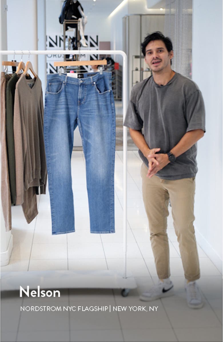 Slimmy Tapered Stretch Cotton Jeans, sales video thumbnail