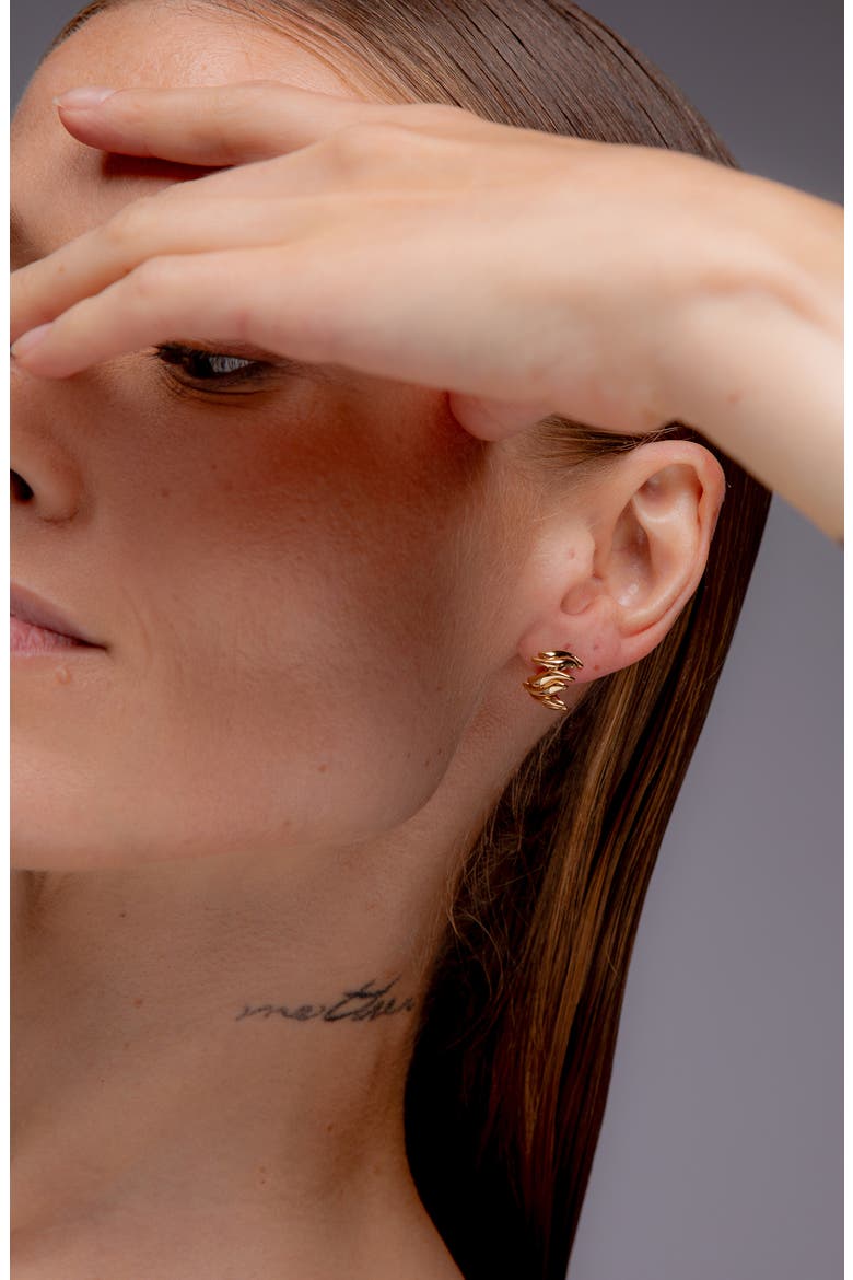 Lifter Mini Earrings in Gold, Alternate, color, Gold