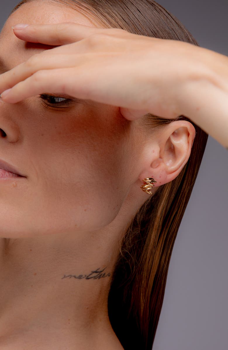 YOJ Lifter Mini Earrings in Gold, Alternate, color, Gold