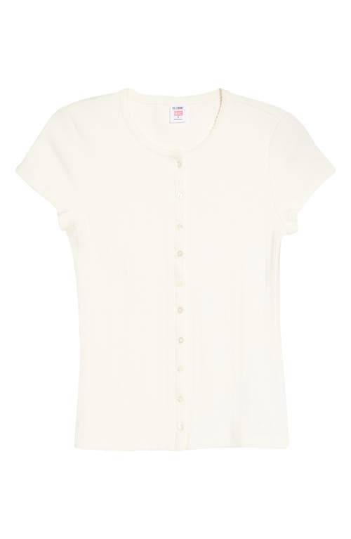 Re/done Emmy Knit Top In White
