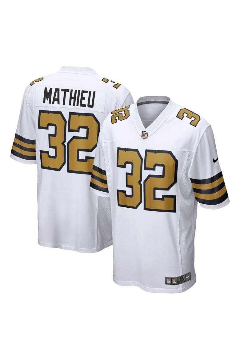 Men's Nike Tyrann Mathieu White New Orleans Saints Player Game Jersey, Main, color, White