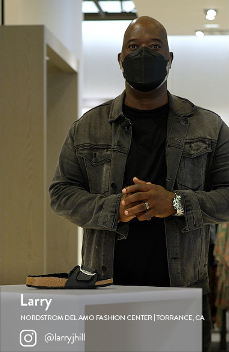 Madrid Big Buckle Genuine Shearling Lined Sandal, sales video thumbnail