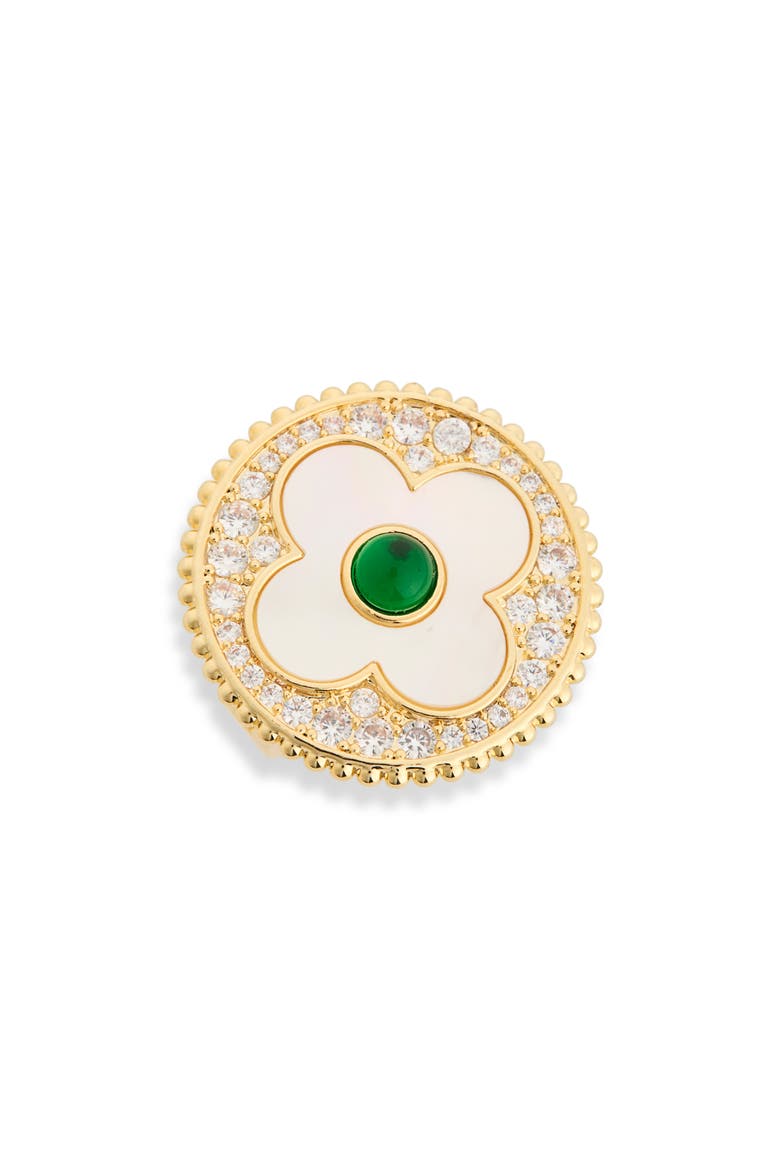 Fiona Flower Ring, Main, color, GOLD