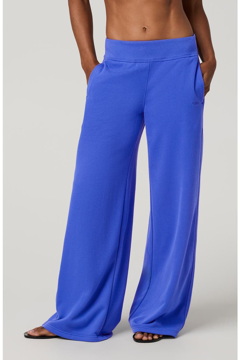 Sedona Mid Rise Wide Leg Sweatpants, Alternate, color, ELECTRIC BLUE
