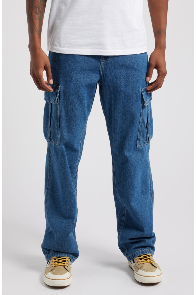 Service Cargo Relaxed Straight Leg Jeans, Main, color, VINTAGE INDIGO