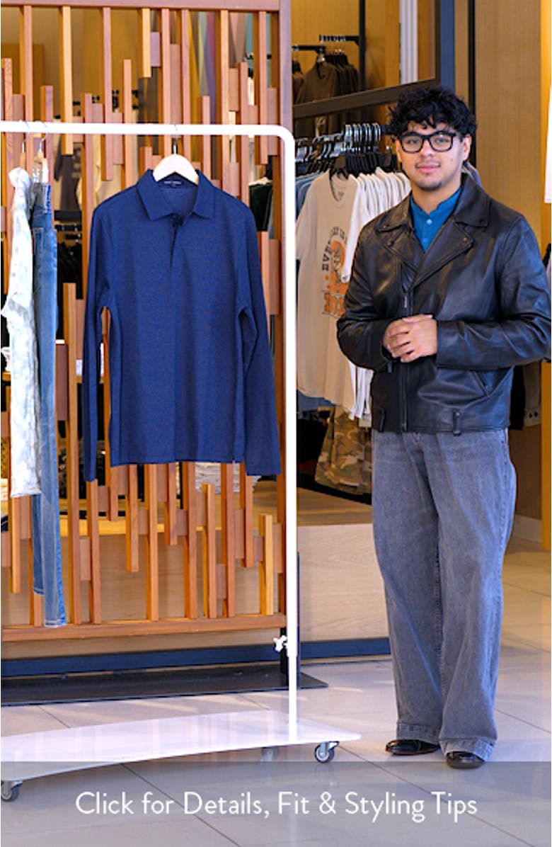 Glendale Long Sleeve Cotton Blend Polo, sales video thumbnail