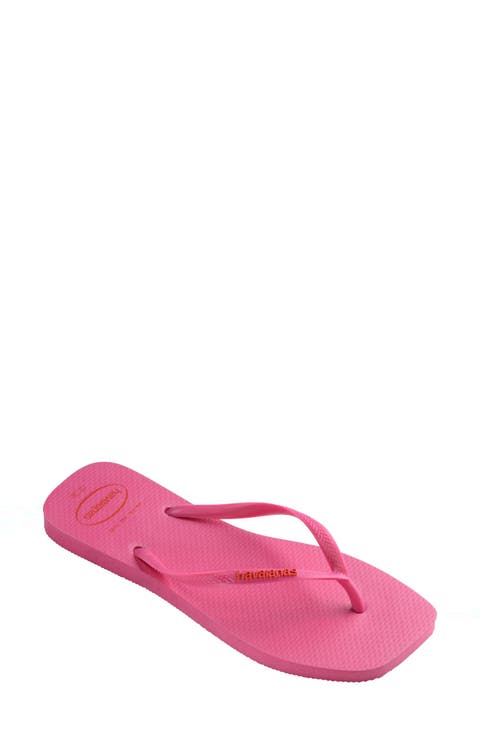 Slim Square Logo Flip Flop (Women)